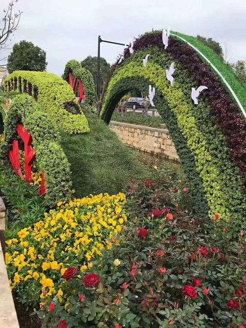 五色草綠雕 廣場(chǎng)景區(qū)的點(diǎn)睛之筆，熱氣球造型與更多定制選擇